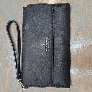Women's Kate Spade Black Shimmer Wristlet